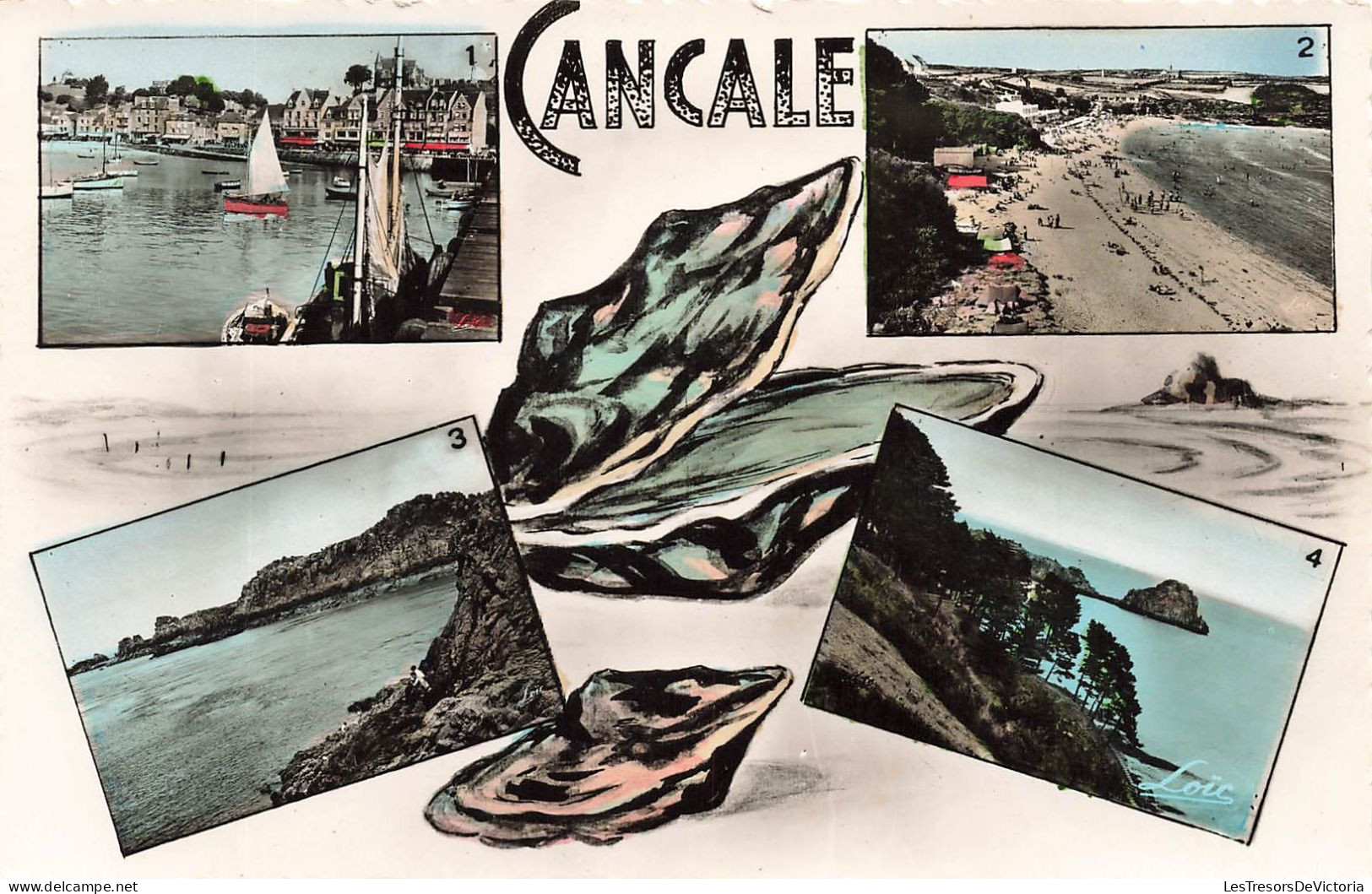 FRANCE - Cancale - Multivues - Vieux Port Et La Houle - Port De Mer - Grouin - Ile Des Landes - Huître - Carte Postale - Cancale