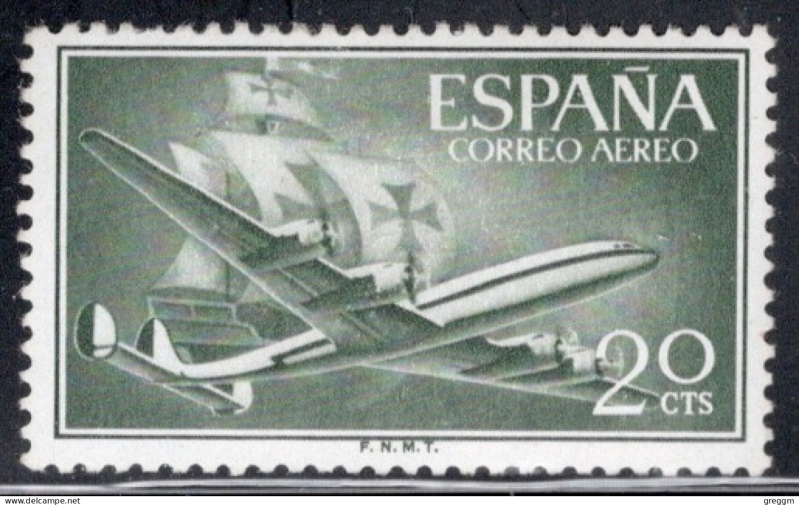 Spain 1955 Single Stamp Issued As An Airmail Definitive In Mounted Mint - Nuovi