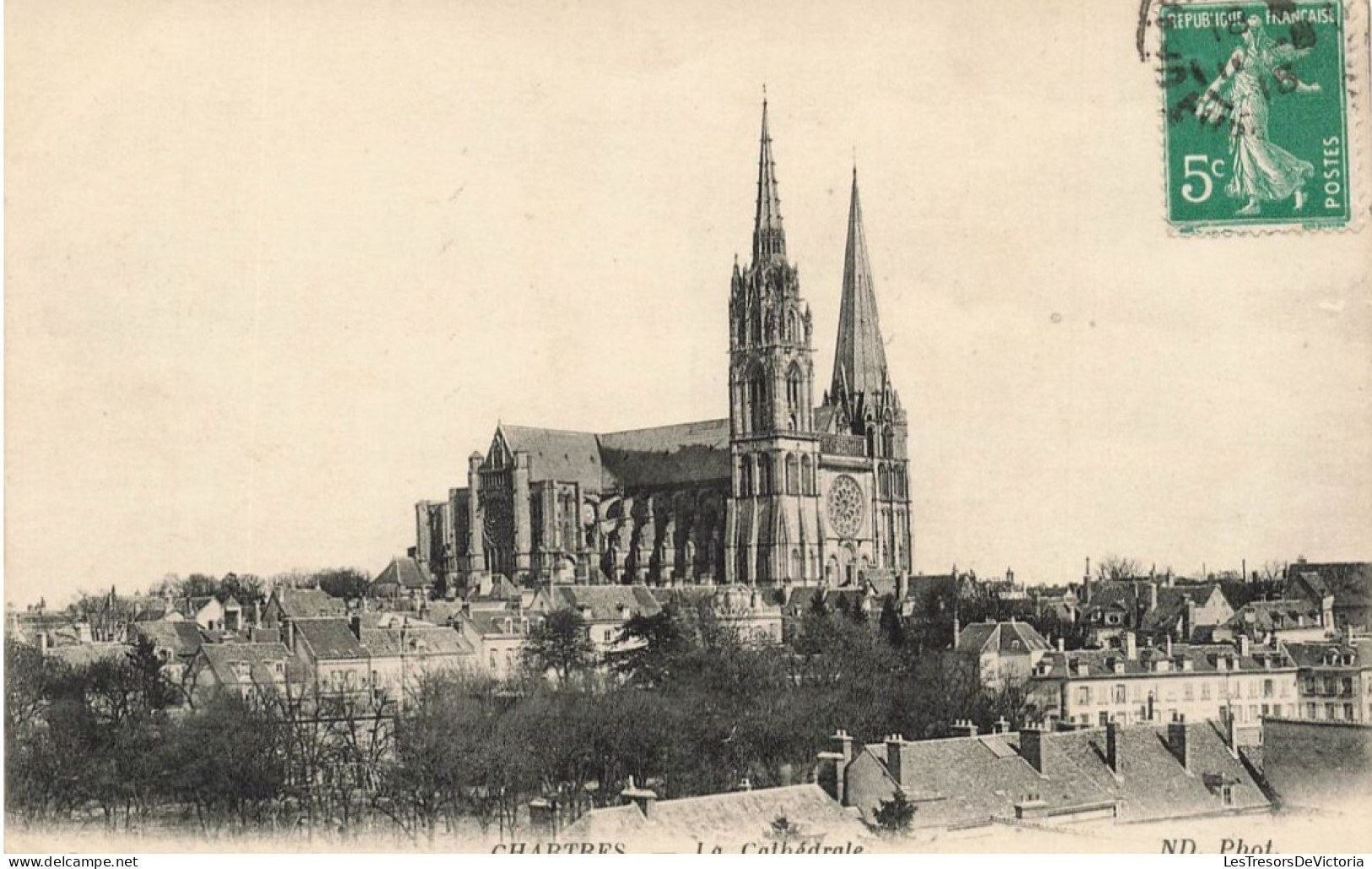 FRANCE - Chartres - Vue De La Cathédrale - Vue De L'extérieur - N D Phot - Carte Postale Ancienne - Chartres