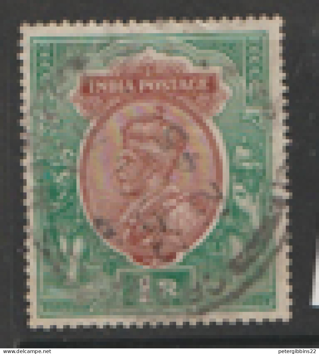 India  1911  SG 186  1r.    Fine Used - 1902-11 King Edward VII