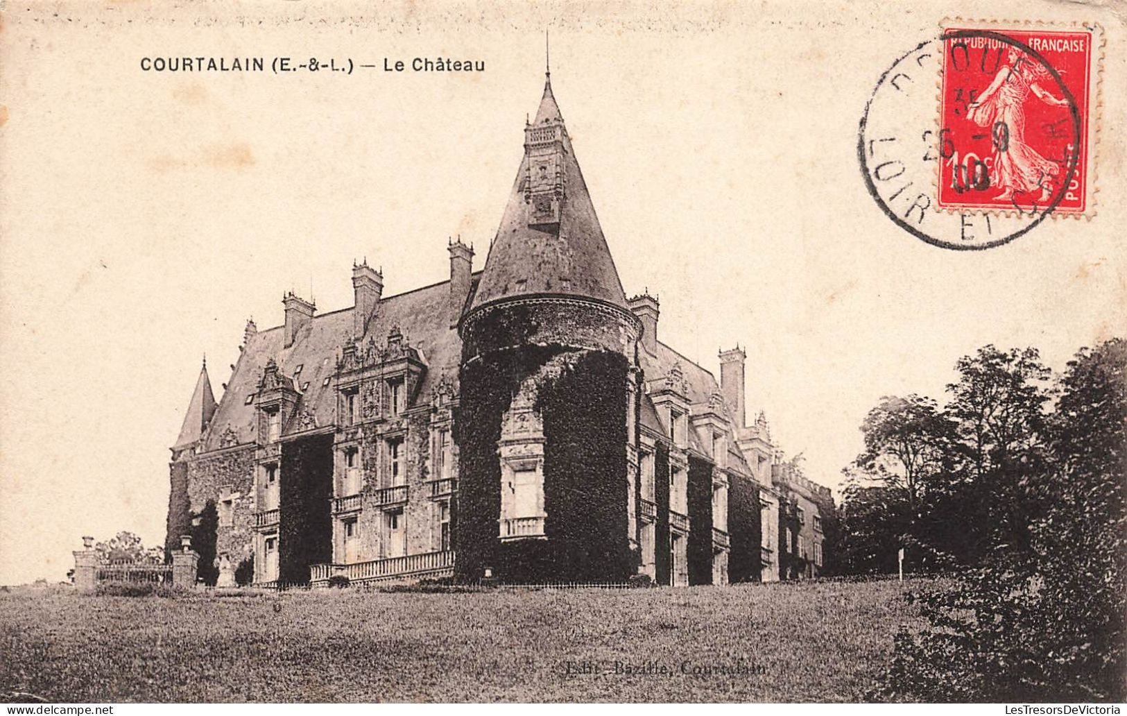 FRANCE - Courtalain (E & L) - Vue Générale - Le Château - Vue De L'extérieur - Carte Postale Ancienne - Courtalain