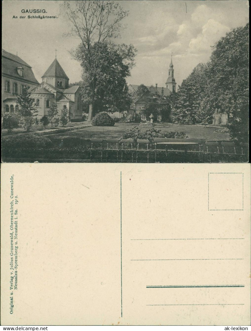 Ansichtskarte Doberschau-Gaußig Dobruša-Huska An Der Schlossgärtnerei 1918  - Doberschau-Gaussig Dobruša-Huska