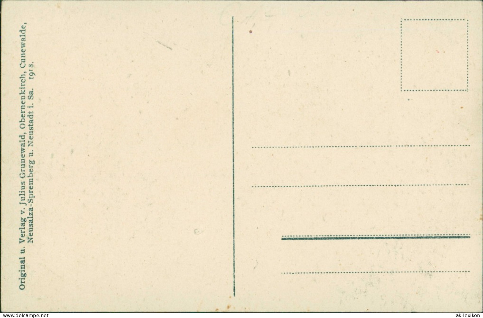 Ansichtskarte Doberschau-Gaußig Dobruša-Huska An Der Schlossgärtnerei 1918  - Doberschau-Gaussig Dobruša-Huska