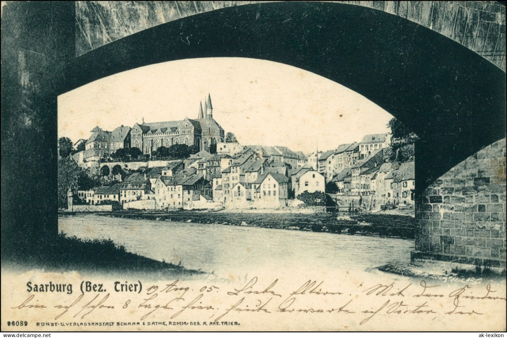 Ansichtskarte Saarburg Blick Durch Die Brücke Auf Die Stadt 1905 - Saarburg