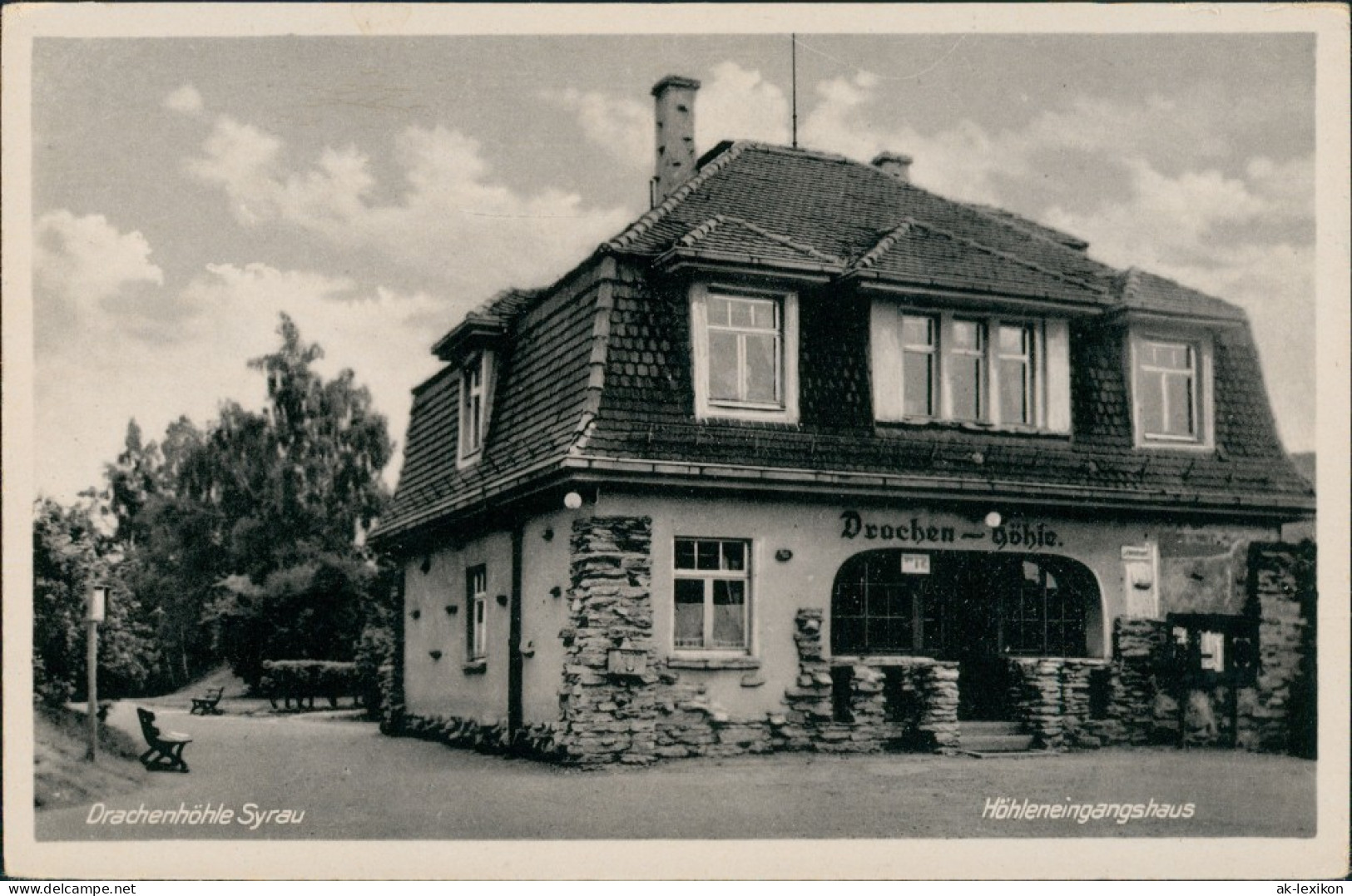 Ansichtskarte Syrau (Vogtland) DDR Foto-AK Höhleneingangshaus 1962 - Syrau (Vogtland)