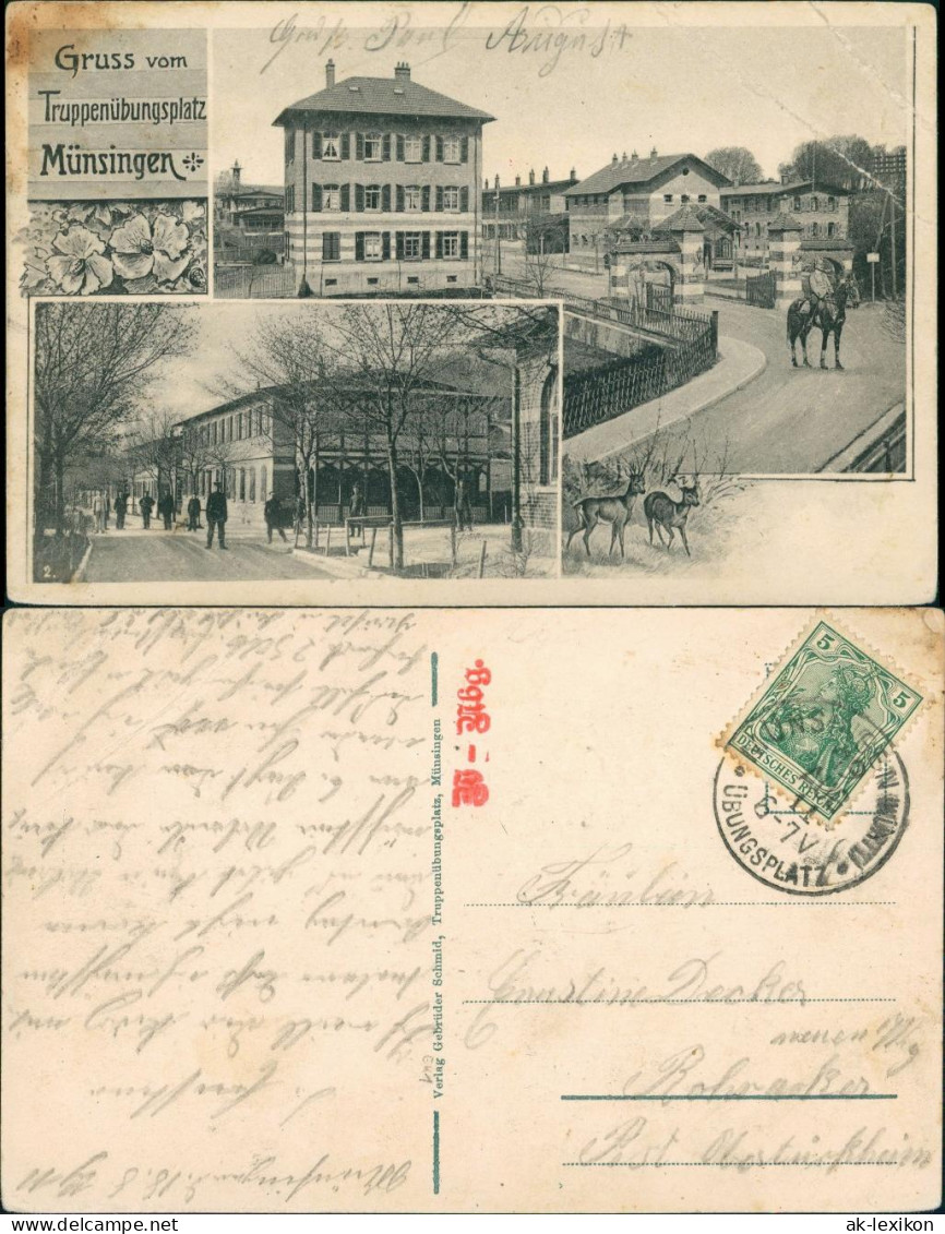 Münsingen (Württemberg) Truppenübungsplatz 2 Bild - Straße Gel. 1911 - Muensingen