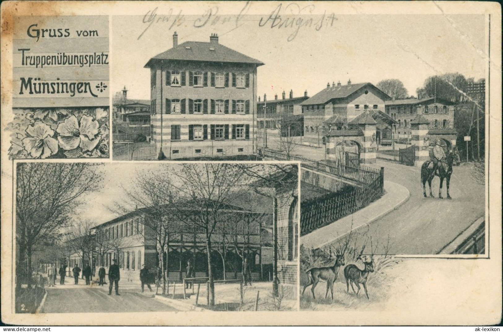 Münsingen (Württemberg) Truppenübungsplatz 2 Bild - Straße Gel. 1911 - Münsingen