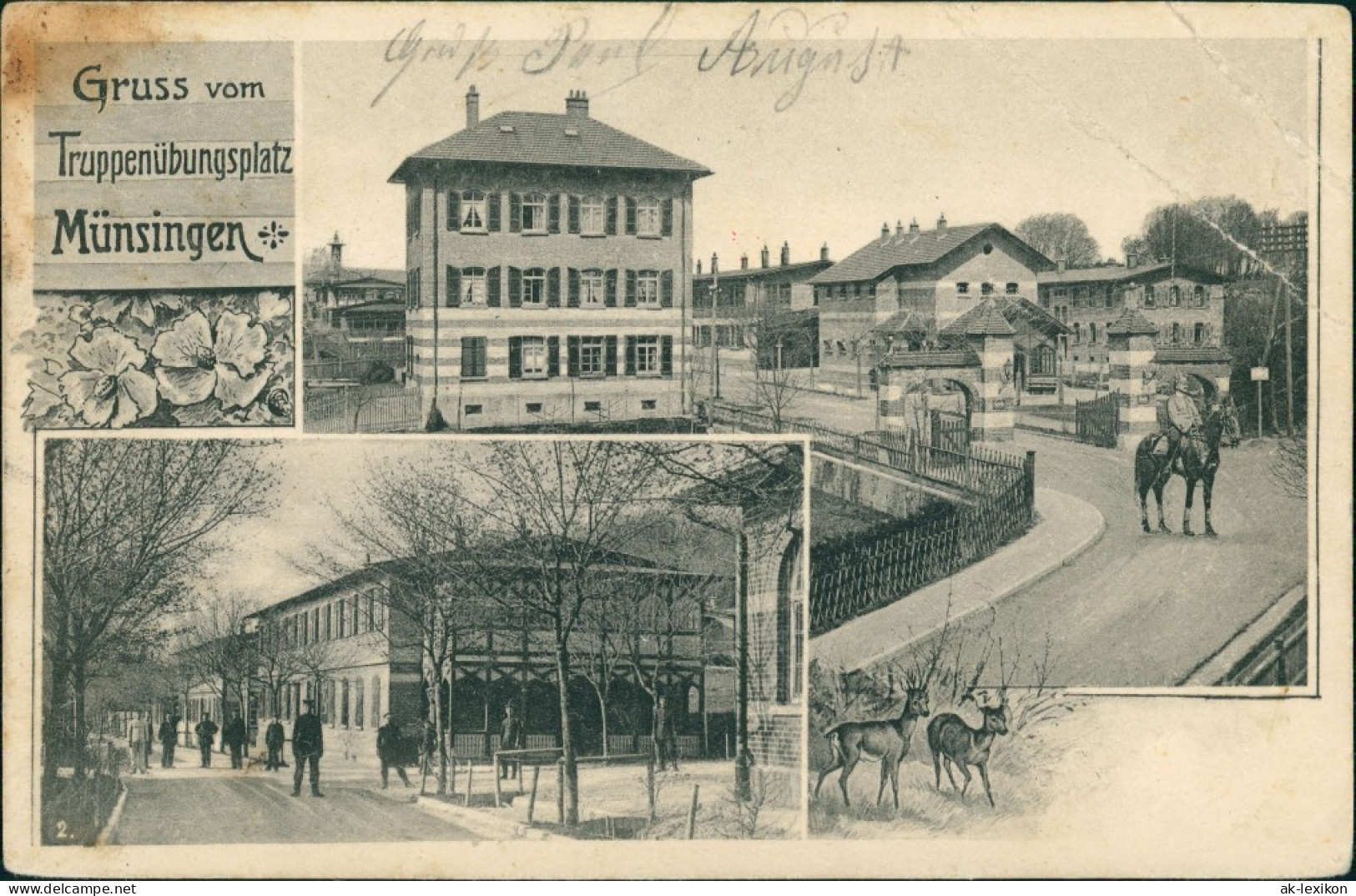 Münsingen (Württemberg) Truppenübungsplatz 2 Bild - Straße Gel. 1911 - Muensingen