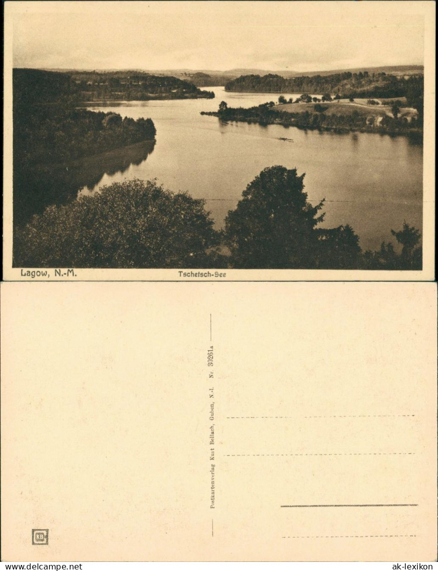 Postcard Lagow &#321;agów Tschetsch-See 1922 - Neumark