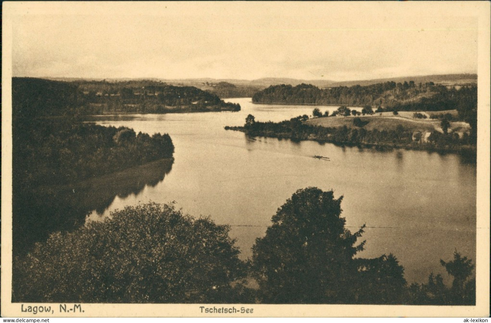 Postcard Lagow &#321;agów Tschetsch-See 1922 - Neumark