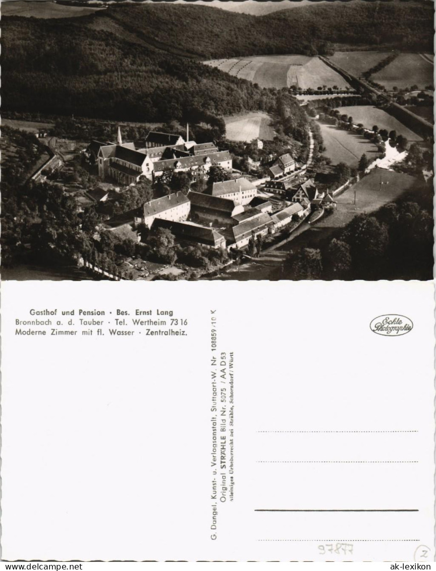 Ansichtskarte Bronnbach-Wertheim Luftbild 1963 - Wertheim