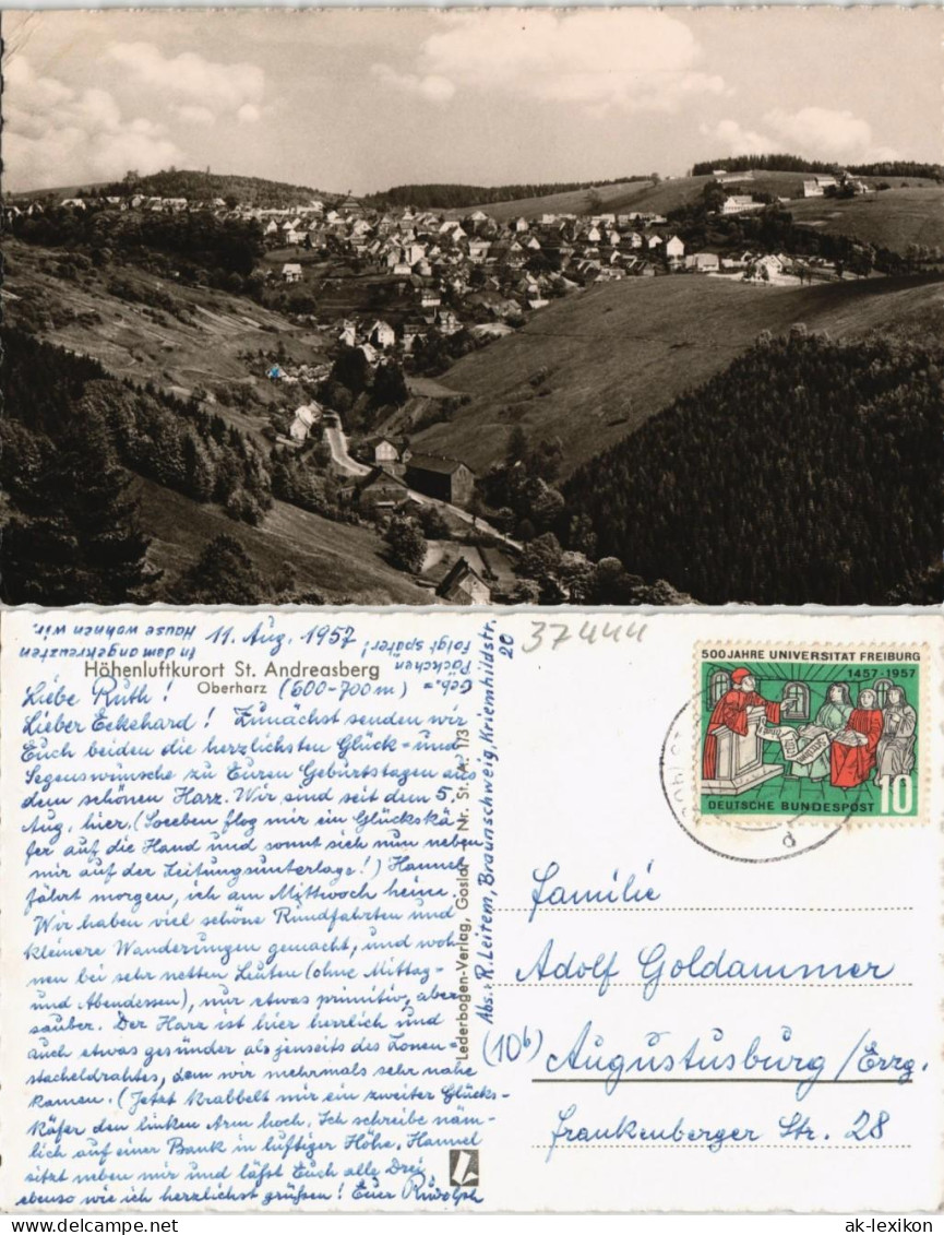 Ansichtskarte Sankt Andreasberg-Braunlage Panorama-Ansicht 1957 - St. Andreasberg