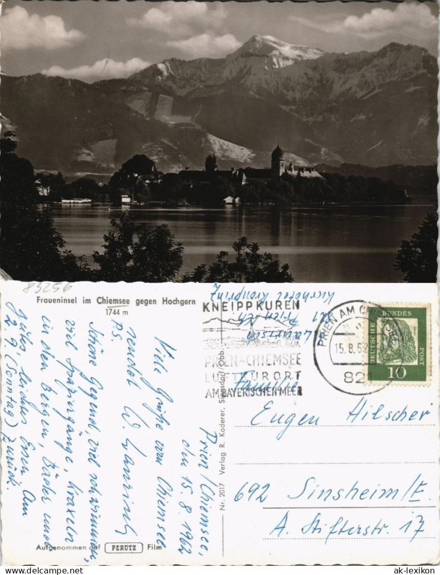 Ansichtskarte Chiemsee Fraueninsel - Chiemsee Gegen Hochgern 1962 - Chiemgauer Alpen