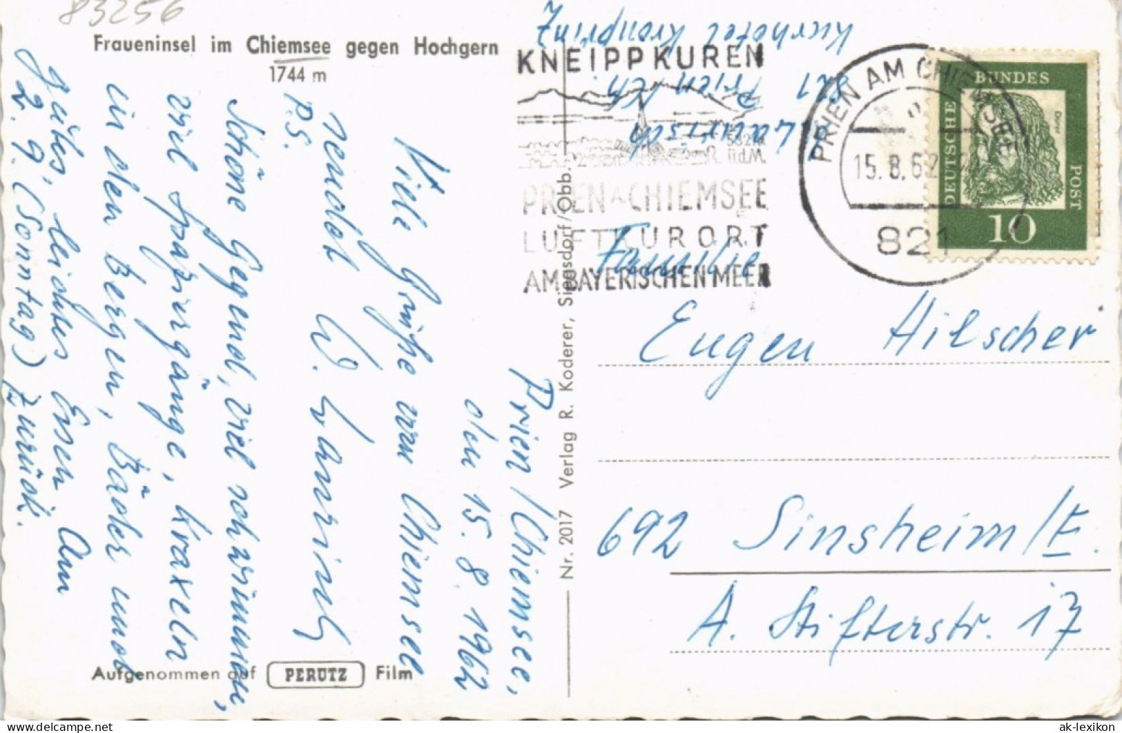 Ansichtskarte Chiemsee Fraueninsel - Chiemsee Gegen Hochgern 1962 - Chiemgauer Alpen