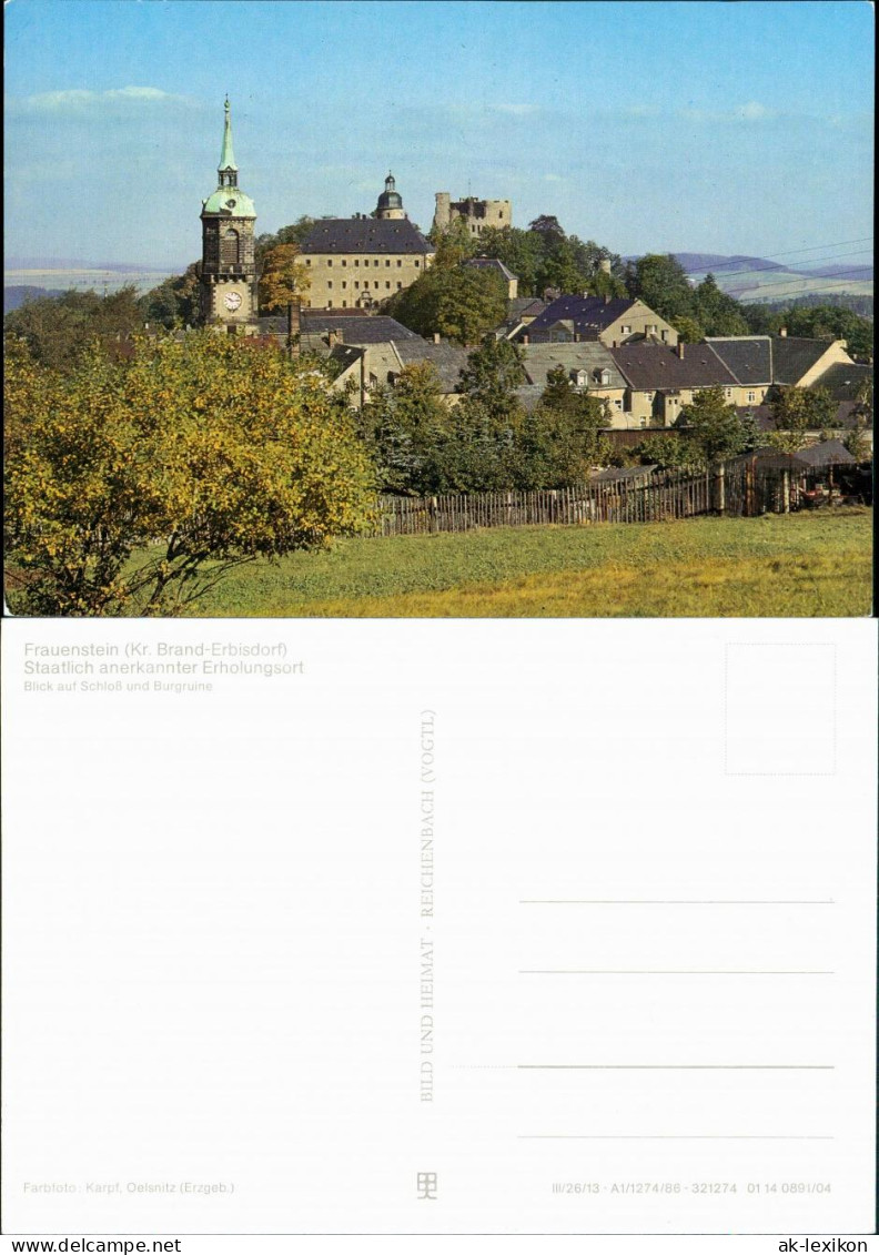 Frauenstein (Erzgebirge) Panorama-Ansicht, Schloß Und Burgruine 1985/1986 - Frauenstein (Erzgeb.)