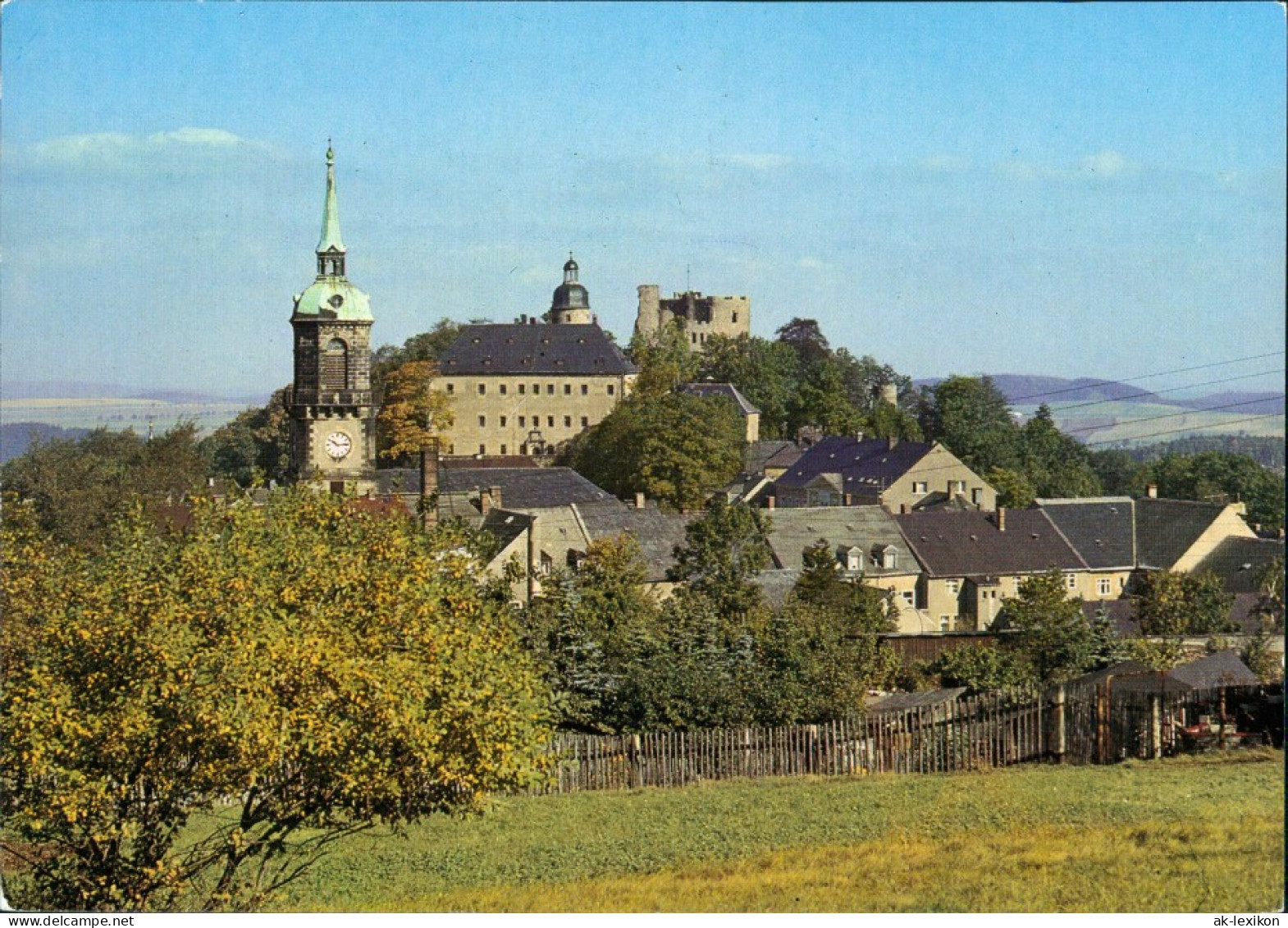 Frauenstein (Erzgebirge) Panorama-Ansicht, Schloß Und Burgruine 1985/1986 - Frauenstein (Erzgeb.)