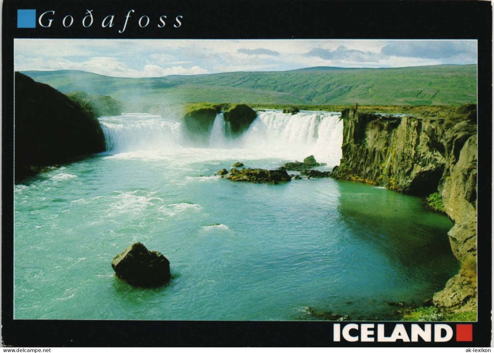 Godafoss Goðafoss Goðafoss ICELAND Waterfall River Falls Wasserfall 1980 - Islande