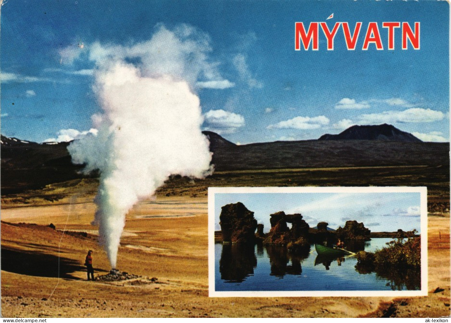 Island  Iceland Lava Pillars At Lake Mývatn Lava Geysir Iceland 1968 - Islande