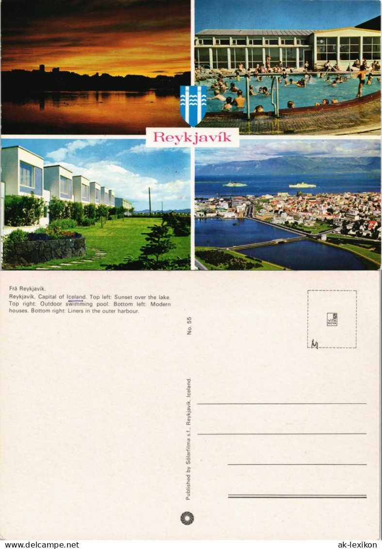 Reykjavík Stadtteilansichten Mehrbild-AK Multi-View Pc. Iceland 1980 - IJsland