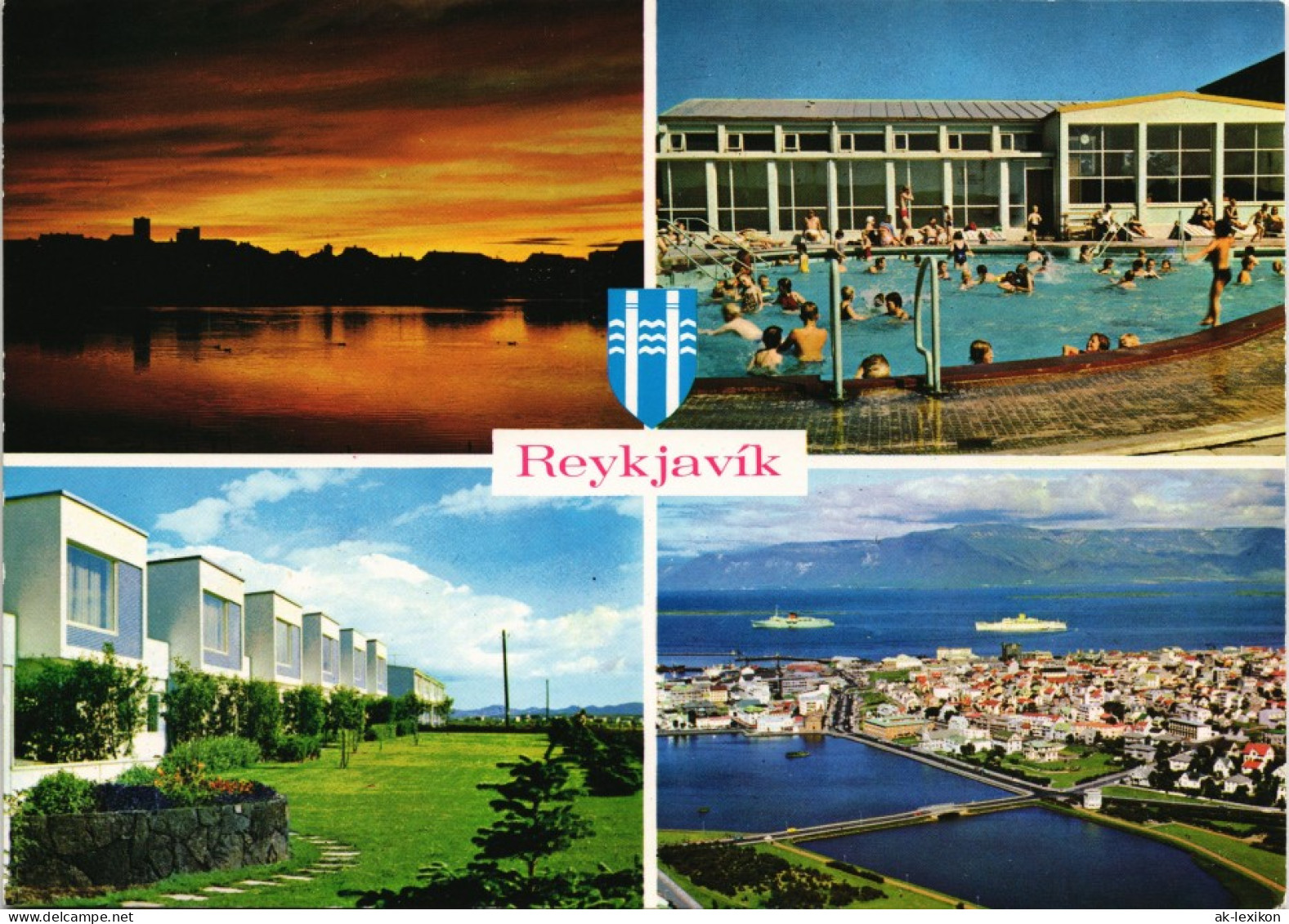 Reykjavík Stadtteilansichten Mehrbild-AK Multi-View Pc. Iceland 1980 - Islanda