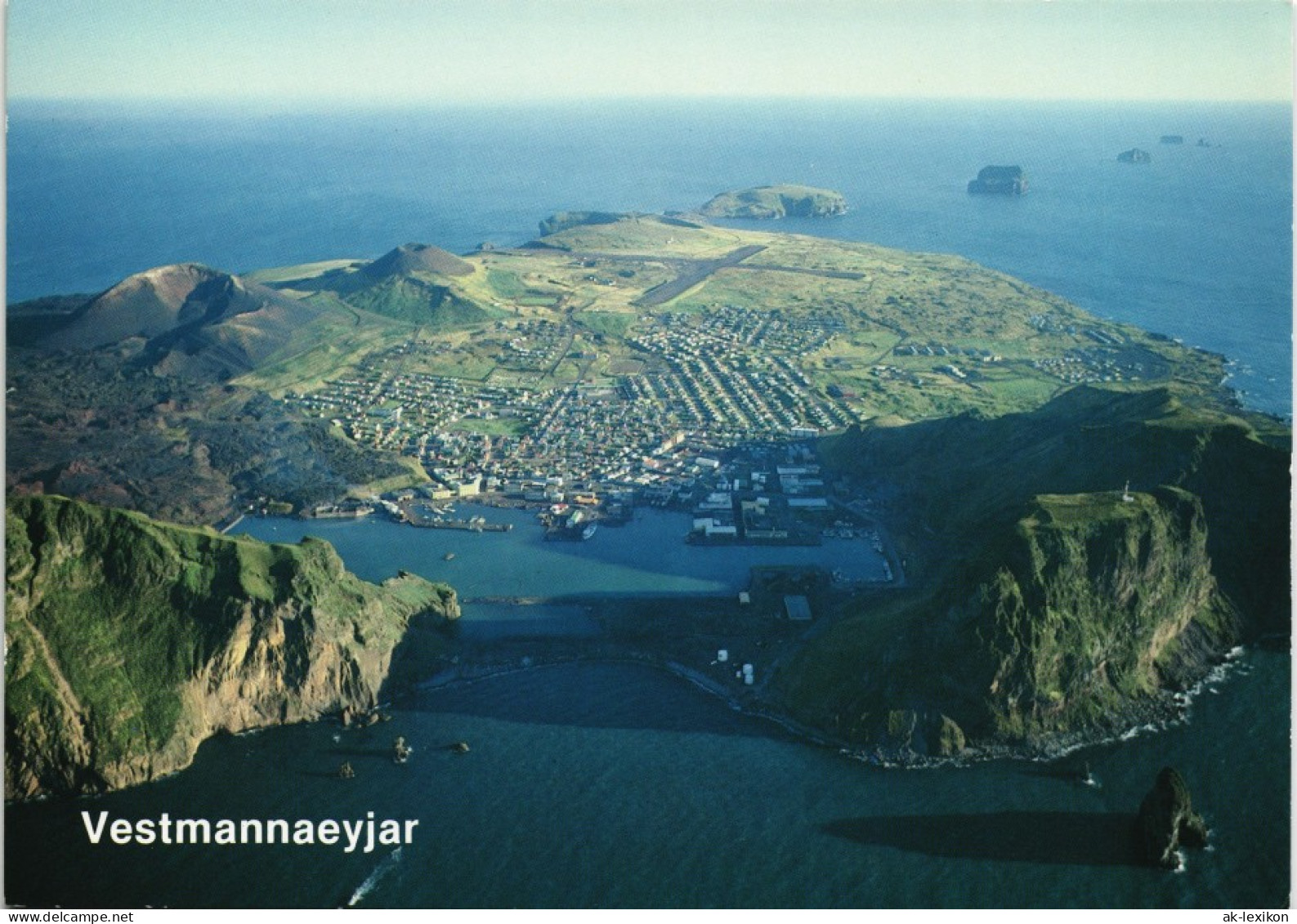 Vestmannaeyjar Westmännerinseln   Aerial View Iceland, Luftaufnahme Island 1970 - IJsland