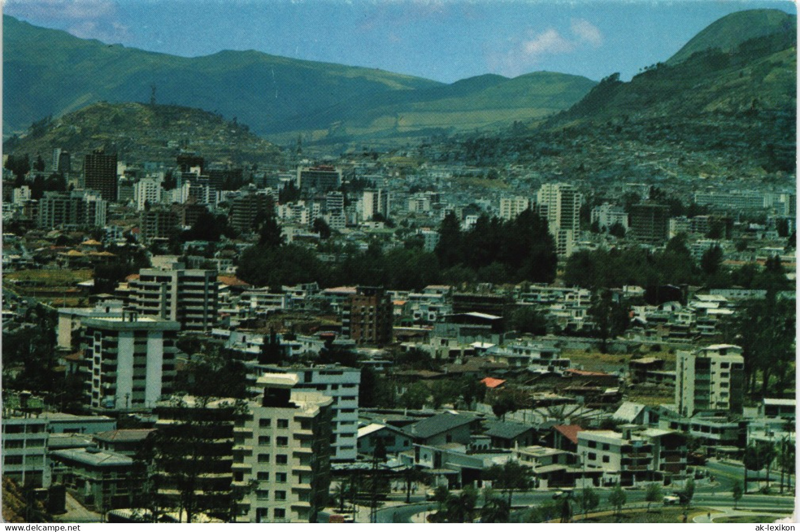 Postcard Quito Panorama City View Stadt Ansicht Ecuador 1970 - Equateur