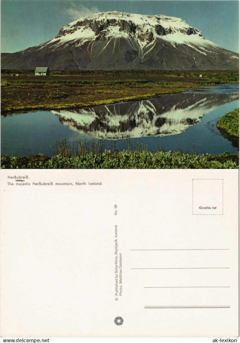Island  Iceland Herðubreid Mountain North Iceland Berg Island 1970 - Islanda