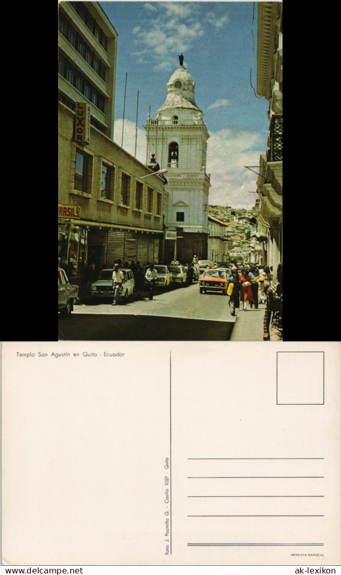 Quito Templo San Agustín Ecuador Strassen Ansicht Street View 1970 - Ecuador