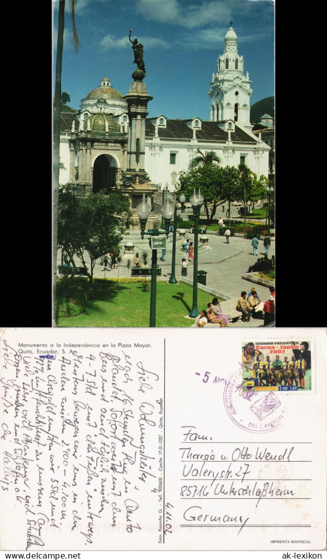 Postcard Quito Monumento Independencia Plaza Mayor Ecuador AK 2002 - Ecuador