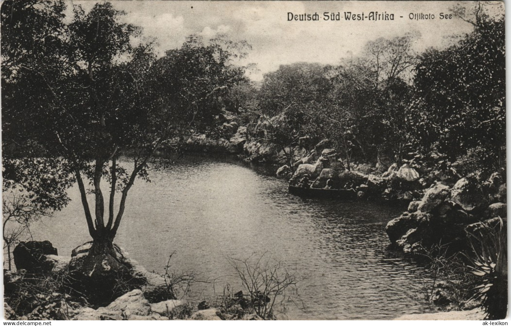 Postcard .Namibia Deutsch-Südwestafrika DSWA Kolonie Otjikoto See 1912 - Namibie