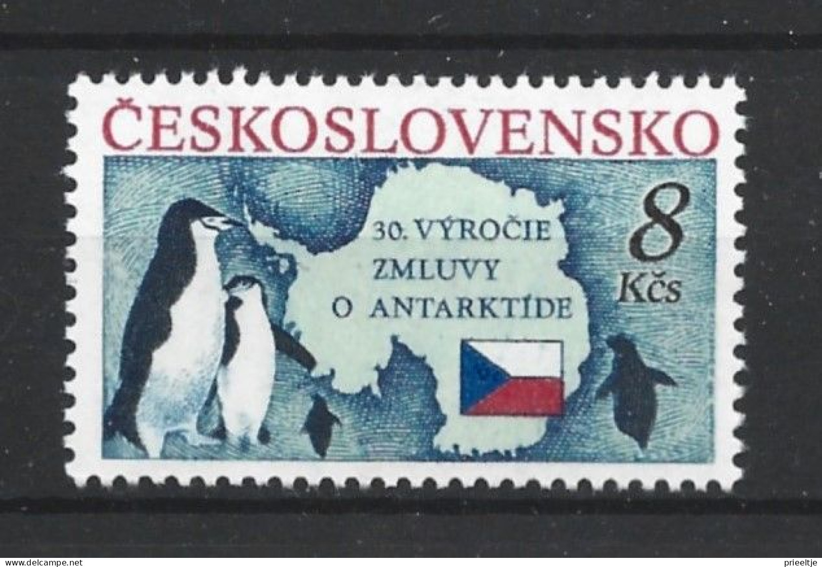Ceskoslovensko 1991 Antarctic Treaty 30th Anniv. Y.T. 2886 ** - Neufs