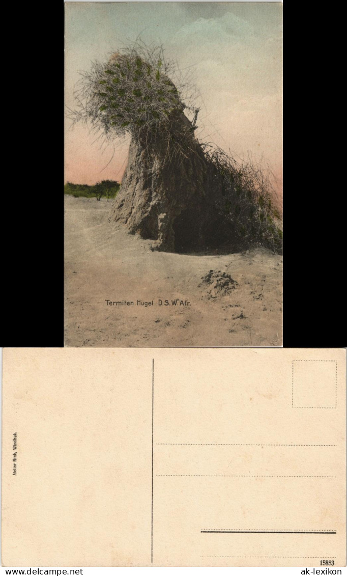Postcard .Namibia Termiten Hügel Deutsch-Südwestafrika DSWA 1912 - Namibië