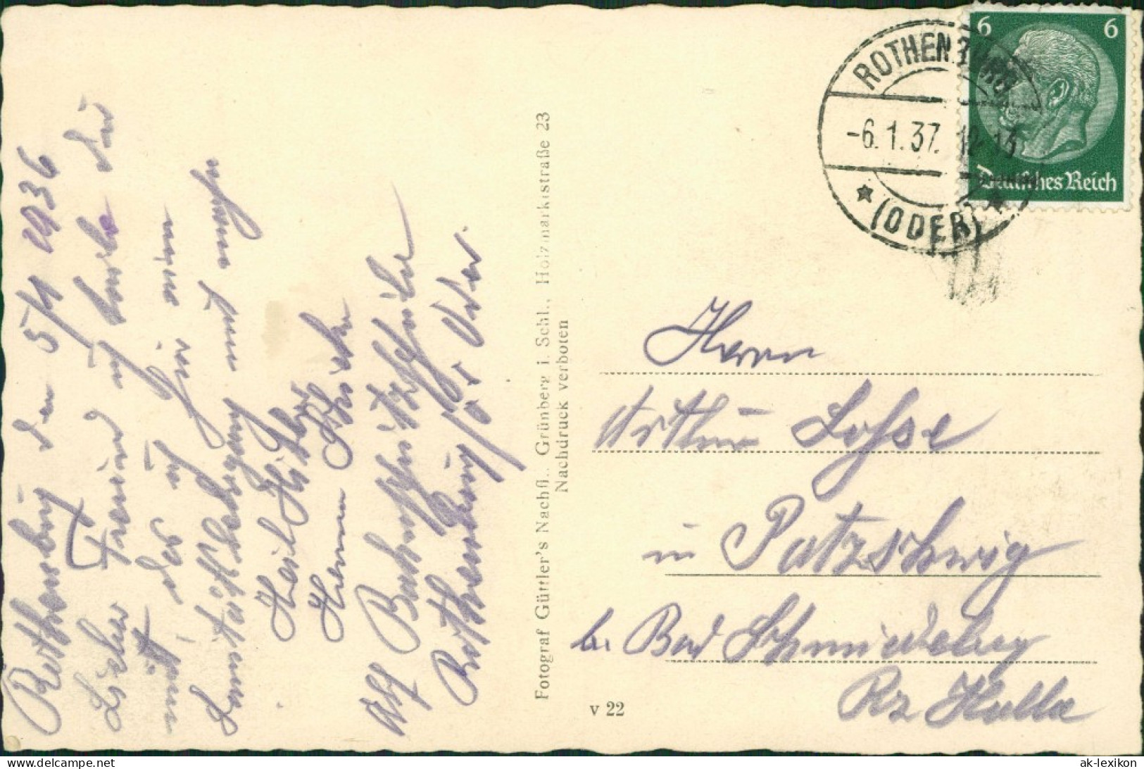 Postcard Rothenburg An Der Oder Czerwieńsk Partie An Den Anlagen 1936 - Neumark