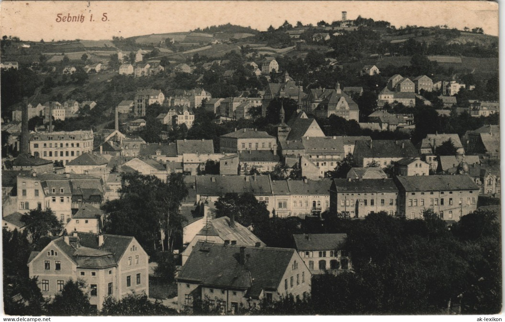 Ansichtskarte Sebnitz Stadtpartie 1913 - Sebnitz