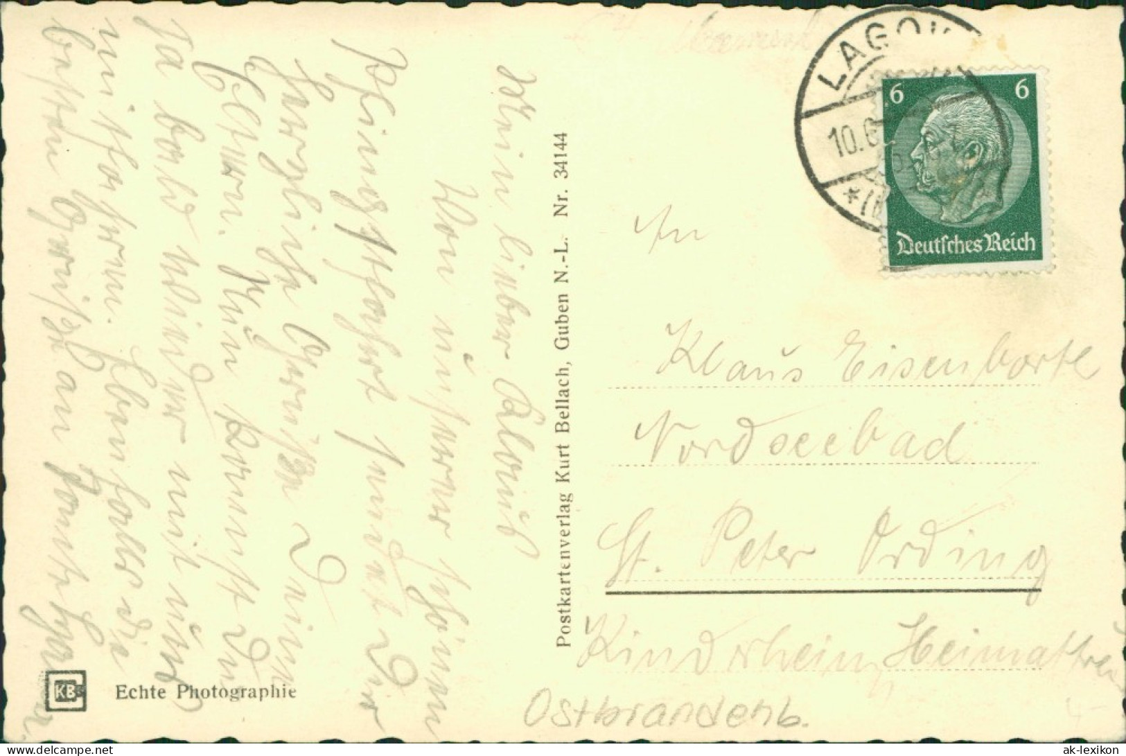 Postcard Lagow &#321;agów Blick Auf Den Lagowsee 1939 - Neumark
