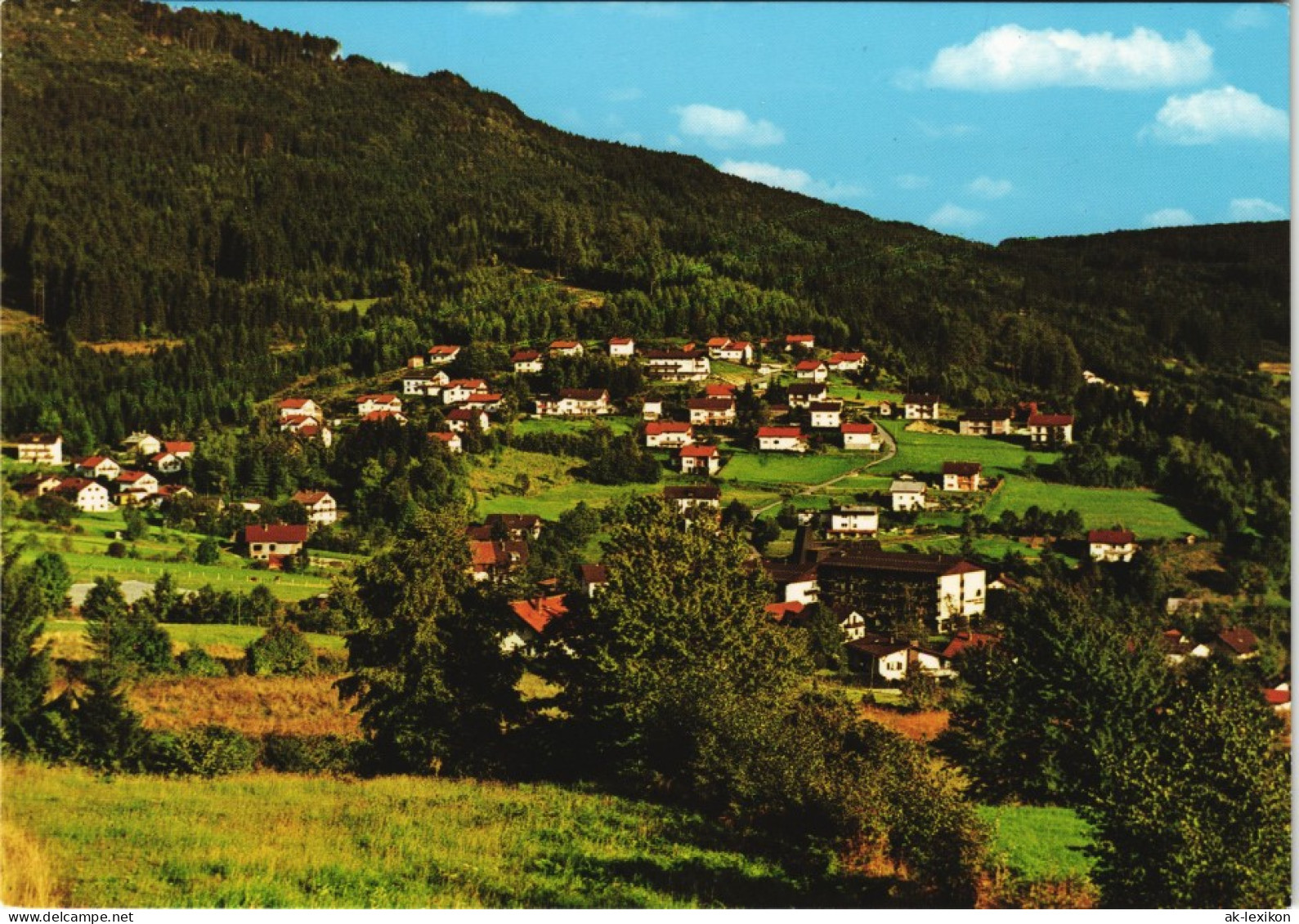 Ansichtskarte Scherau-Bodenmais Ortsteil Scherau Panorama-Ansicht 1975 - Bodenmais