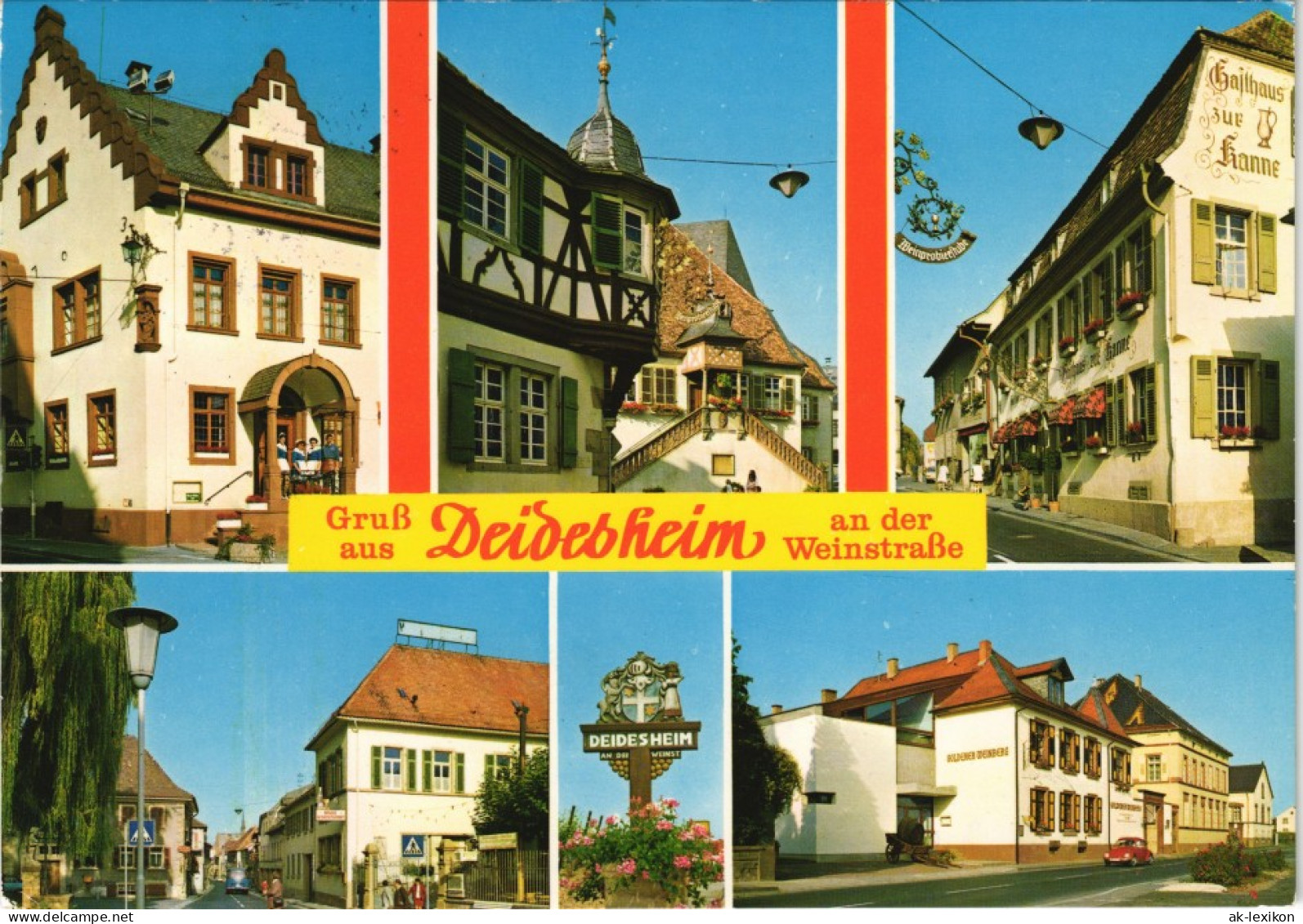 Ansichtskarte Deidesheim Mehrbildkarte Mit Ortsansichten 1977 - Deidesheim