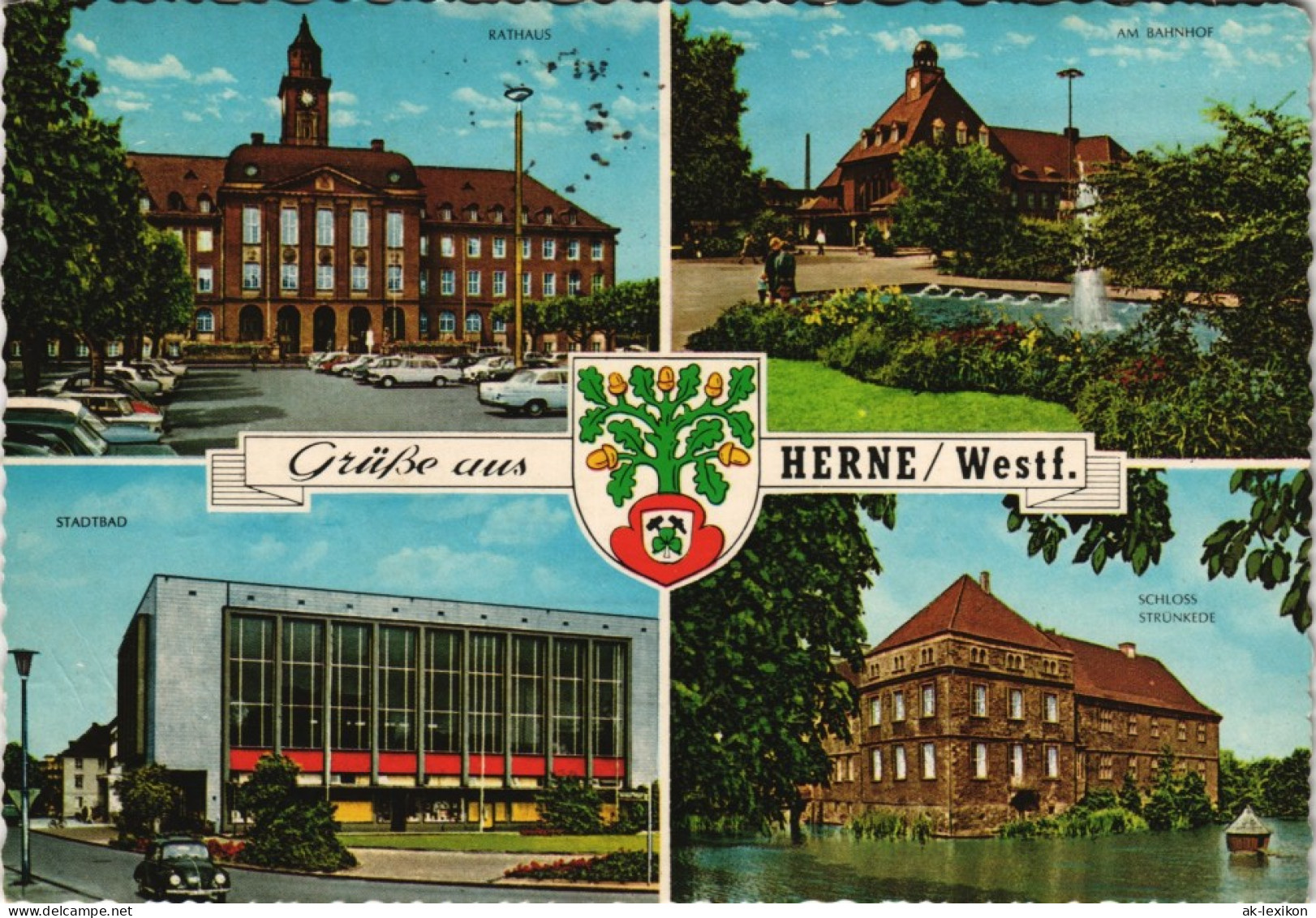 Ansichtskarte Herne Mehrbild-AK Mit Stadtteilansichten 1967 - Herne