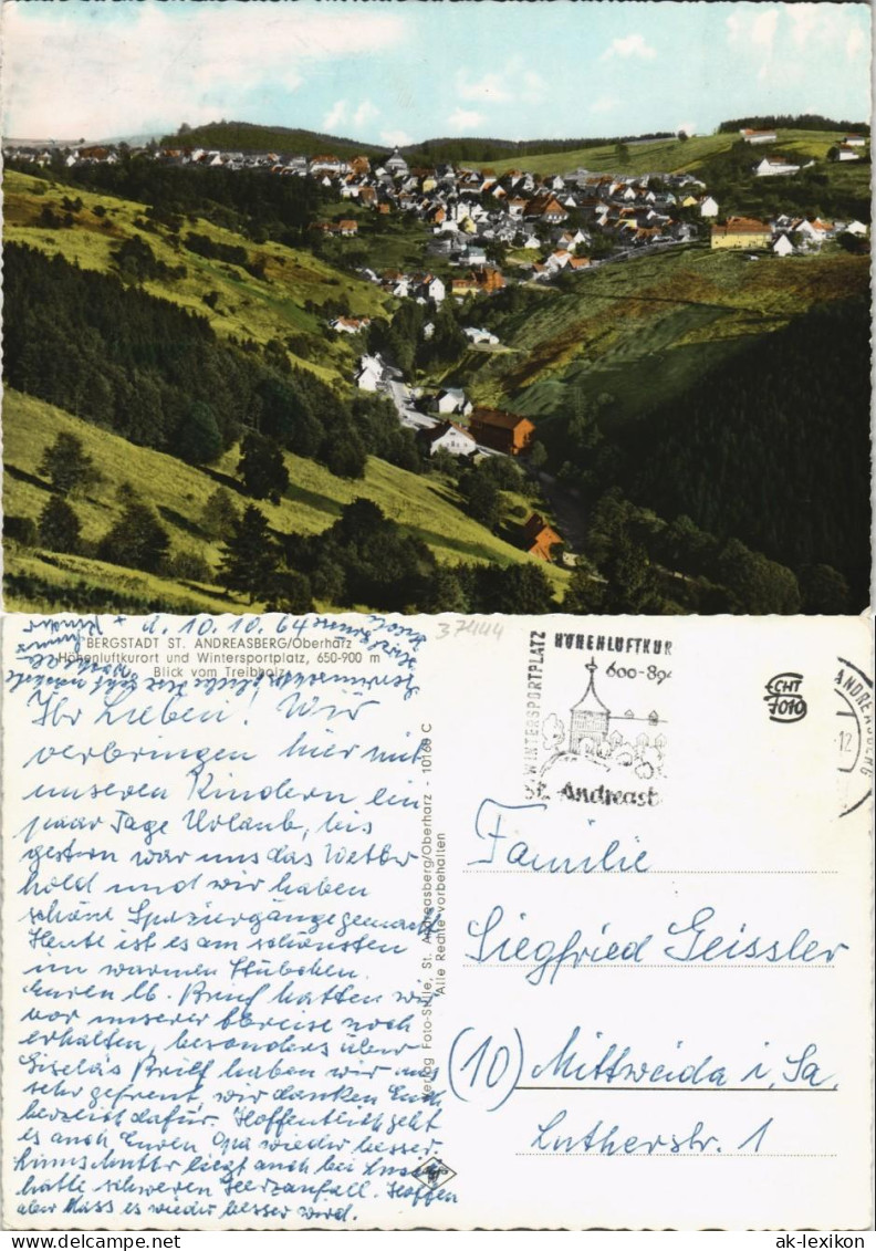 Ansichtskarte Sankt Andreasberg-Braunlage Partie An Der Stadt 1963 - St. Andreasberg