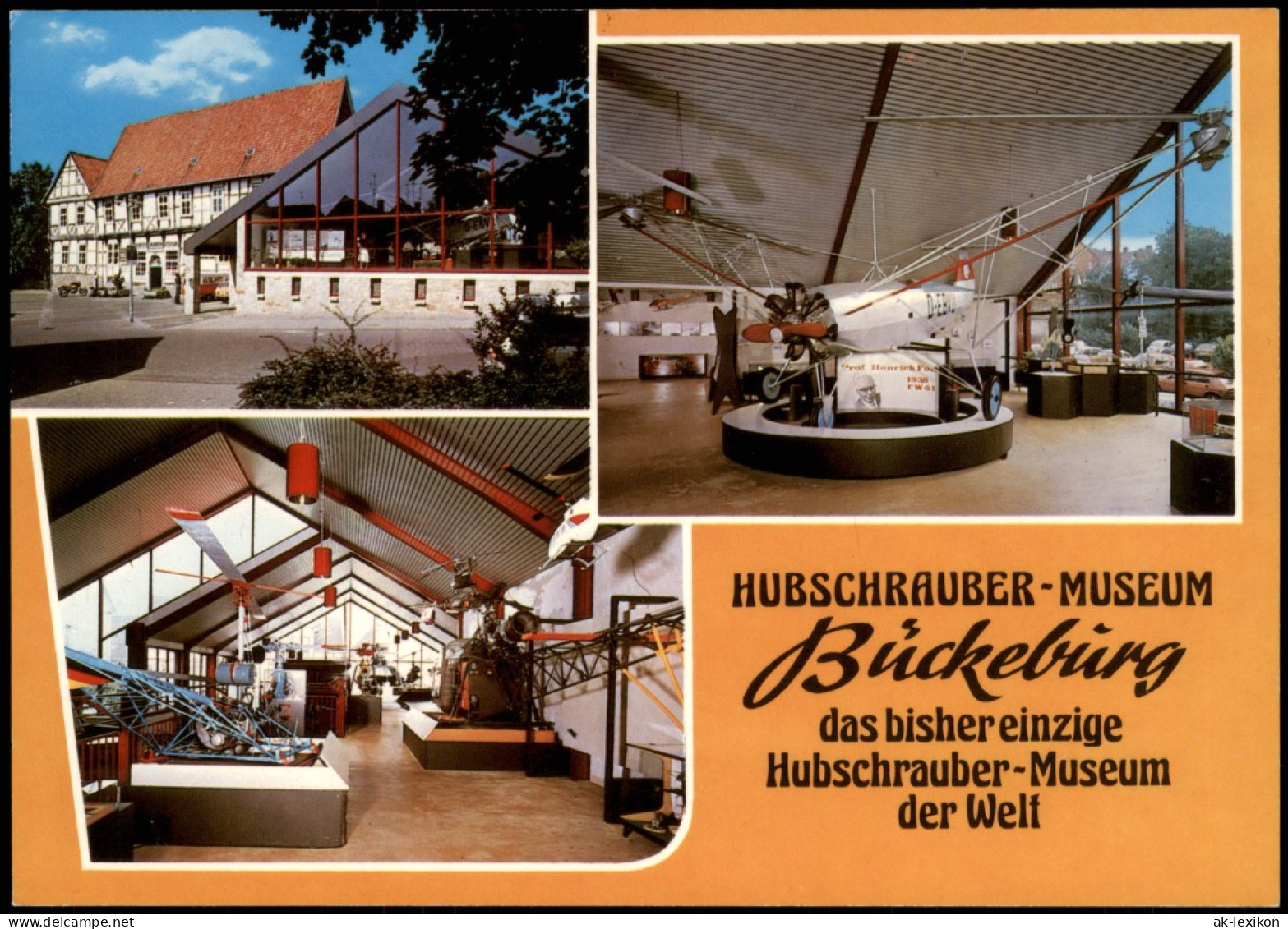 Ansichtskarte Bückeburg Hubschrauber-Museum Mehrbildkarte 1990 - Bueckeburg