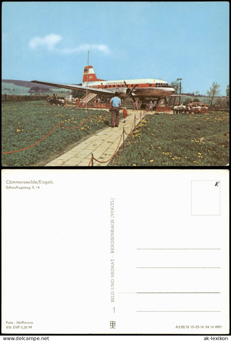 Cämmerswalde-Neuhausen (Erzgebirge) Partie Am Schauflugzeug IL 74 1976 - Neuhausen (Erzgeb.)