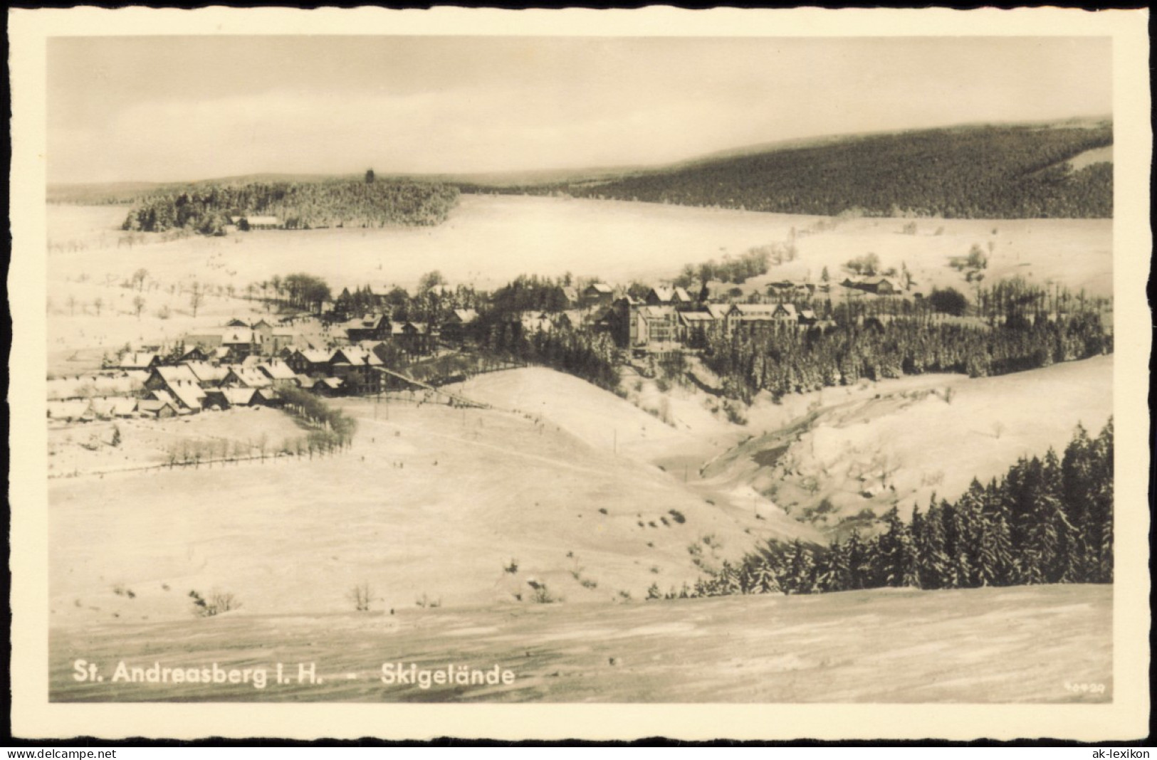 Ansichtskarte Sankt Andreasberg-Braunlage Skigelände 1934 - St. Andreasberg