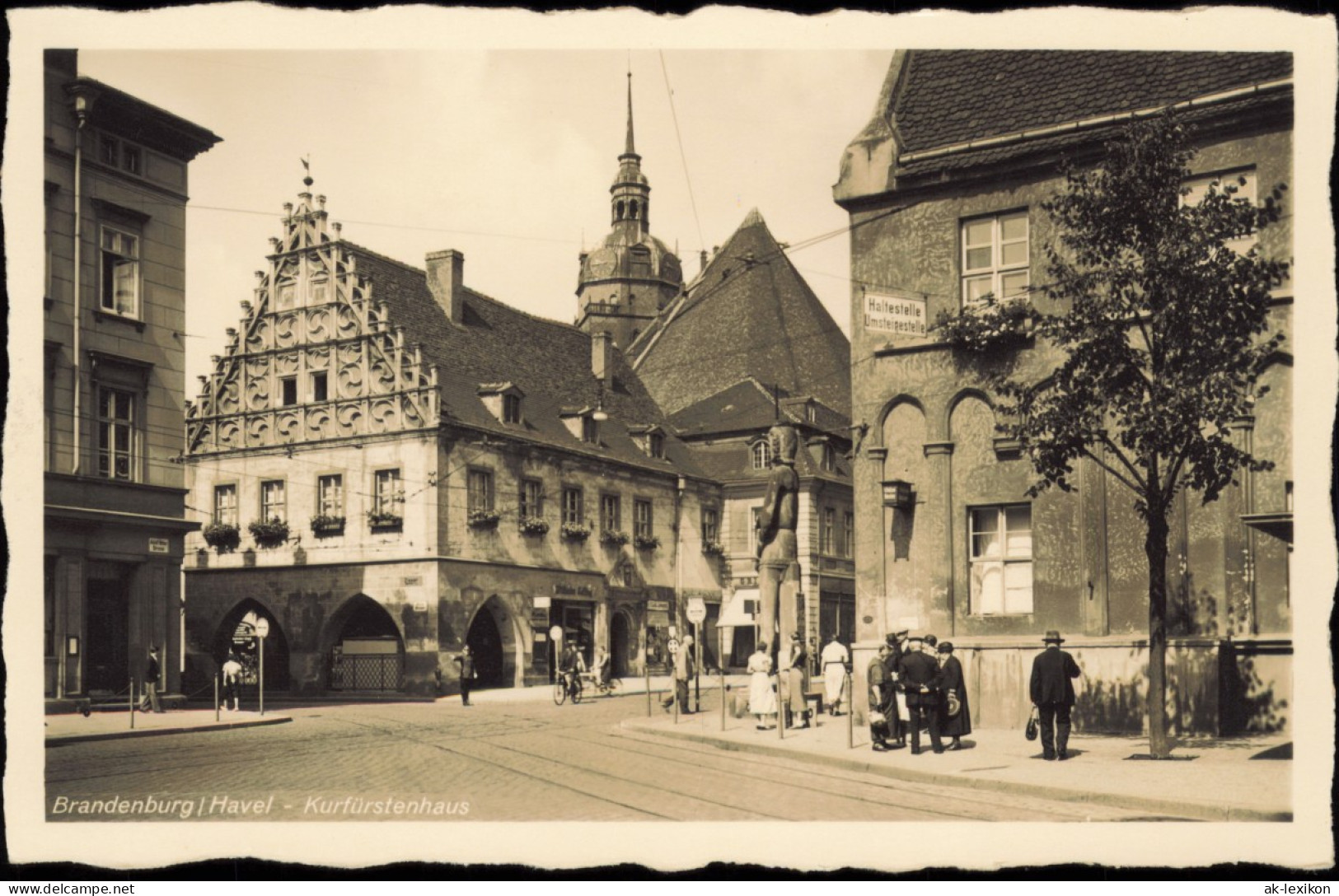 Ansichtskarte Brandenburg An Der Havel Kurfürstenhaus, Belebte Straße 1934 - Brandenburg