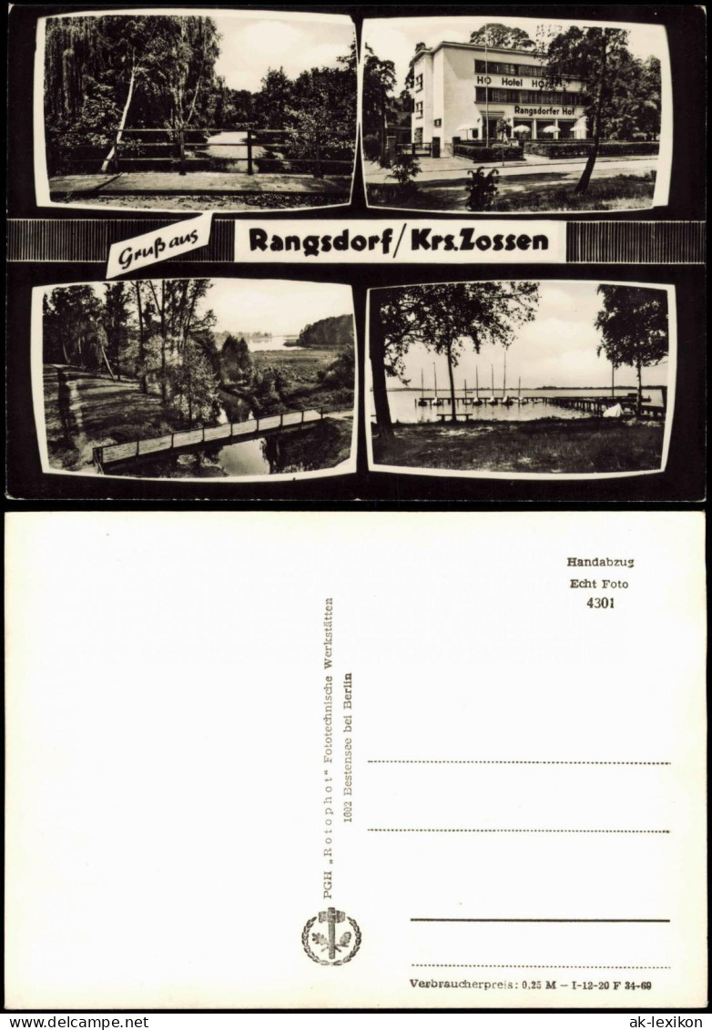 Rangsdorf DDR Mehrbildkarte Ua. HO Hotel Rangsdorfer Hof Uvm. 1960 - Rangsdorf