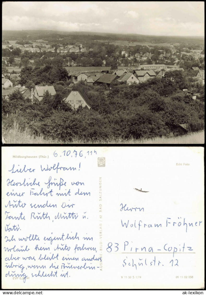 Ansichtskarte Hildburghausen Panorama-Ansicht Zur DDR-Zeit 1976/1974 - Hildburghausen