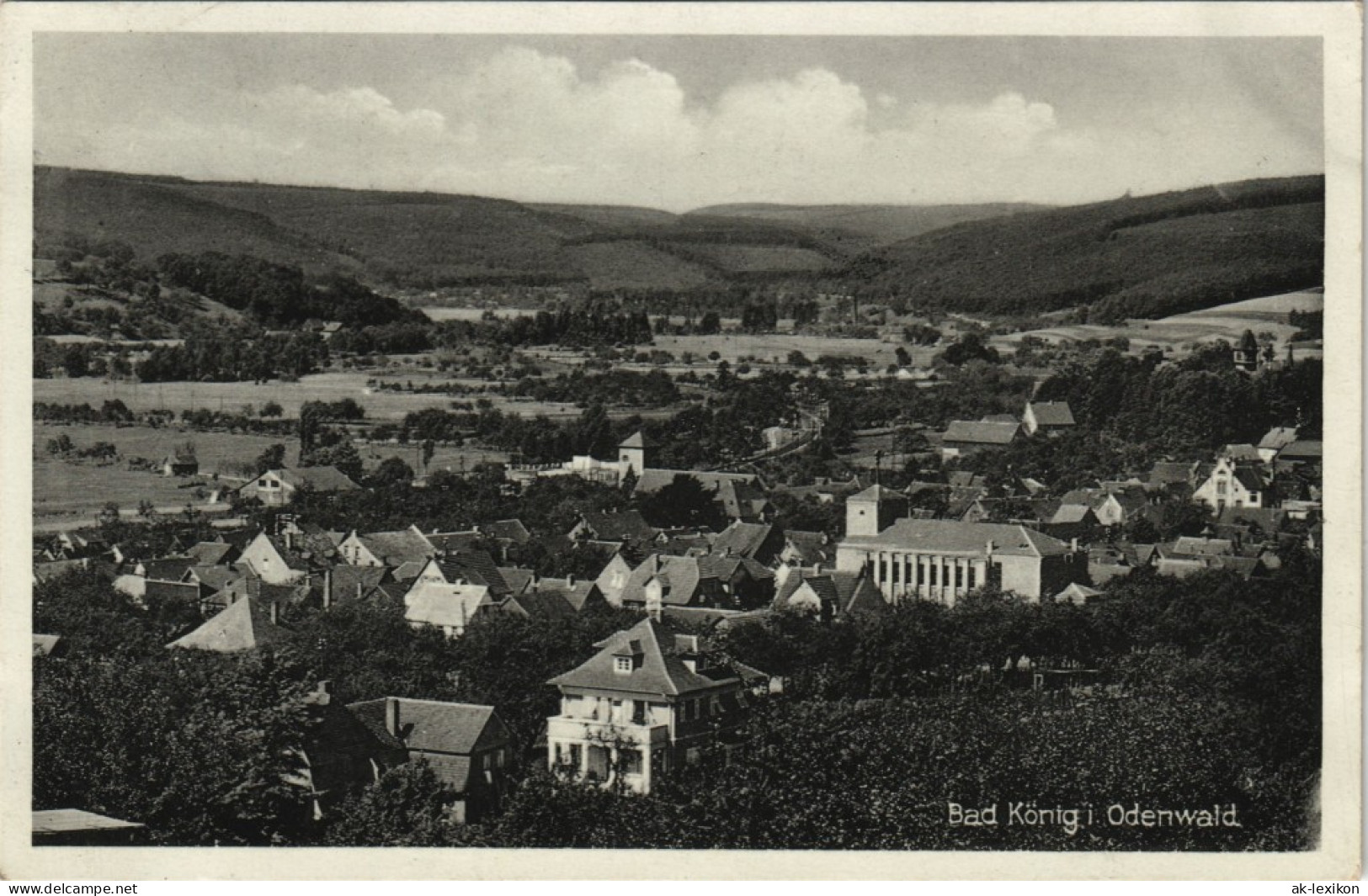 Ansichtskarte Bad König Panorama-Ansicht 1935 - Bad Koenig