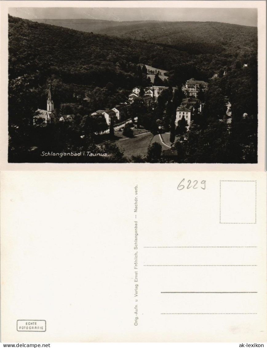 Ansichtskarte Schlangenbad Panorama-Ansicht Totale 1940 - Schlangenbad