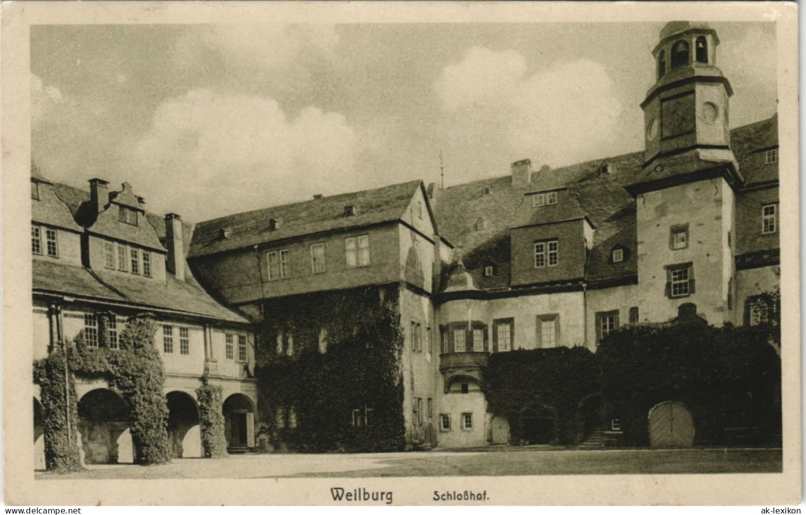 Ansichtskarte Weilburg (Lahn) Schloß (Castle) Schlosshof 1910 - Weilburg