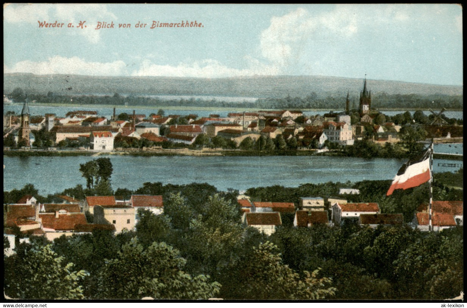 Ansichtskarte Werder (Havel) Blick Von Der Bismarckhöhe 1911 - Werder