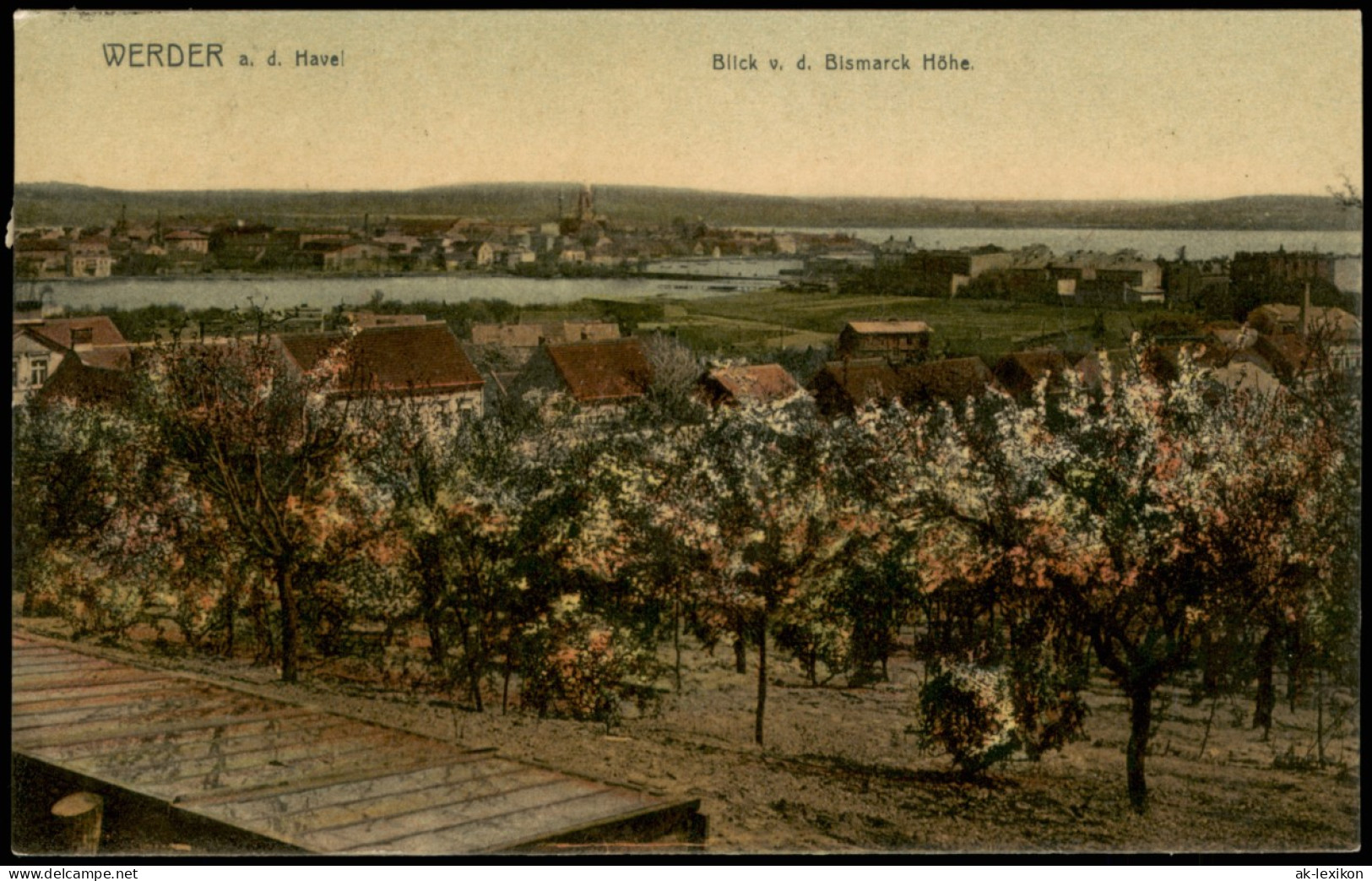 Ansichtskarte Werder (Havel) Blick V. D. Bismarck Höhe 1913/1907 - Werder